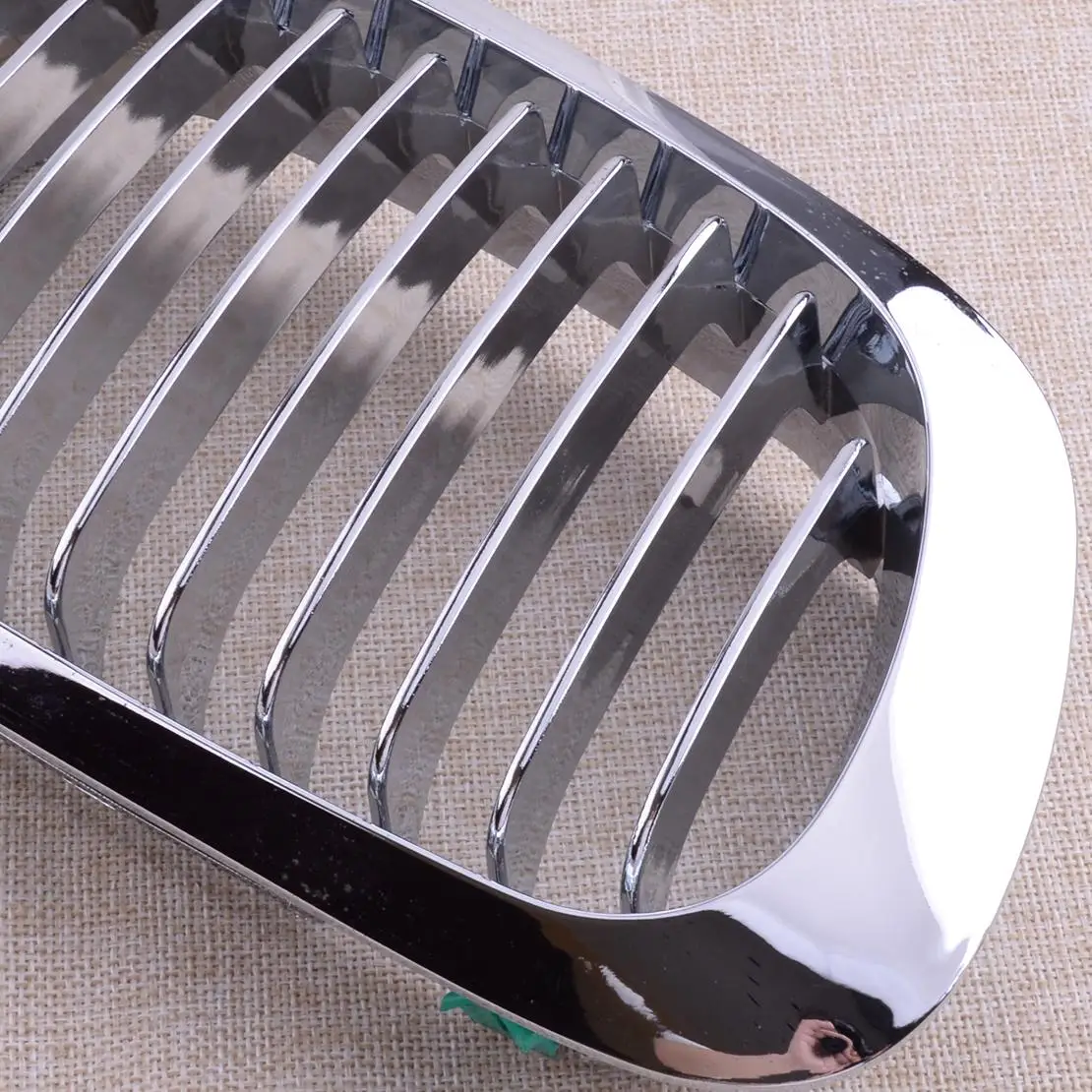 1 Pair Chrome Style Front Hood Kidney Grilles Covers Fit For BMW 3 E46 325Ci 330Ci Coupe Pre-LCI 1999-2002 2-Door view 5