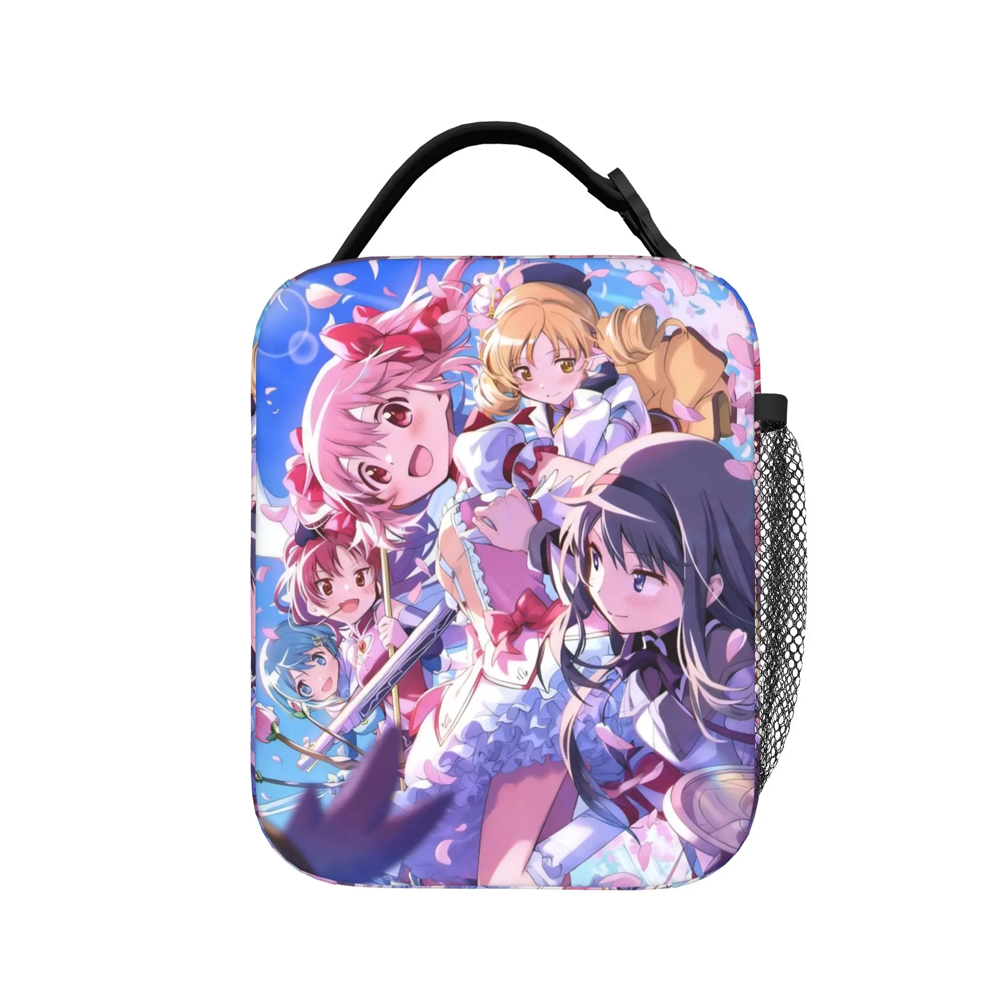 Comic Cartoon Puella Magi Madoka Magica Insulated Lunch Bag Cooler Reusable,Lunch Container  Leakproof Lunch Box Tote Work