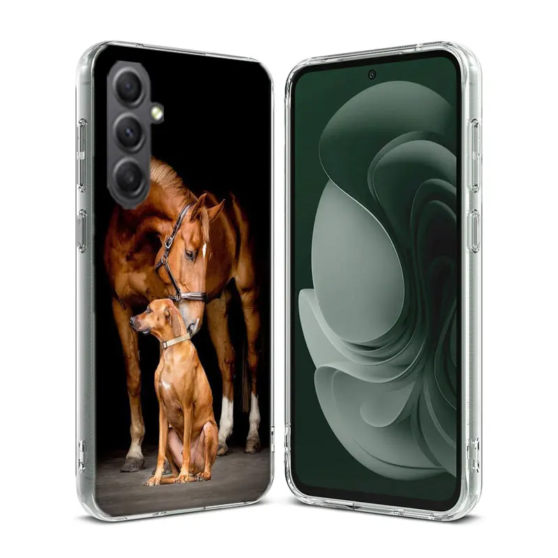 Domineering Cool Horses And Dogs Phone For Samsung Galaxy A15 A25 A35 A55 A71 A51 A41 A31 A21 A11 M12 M30S M31 M32 M51 M52 J8 J6