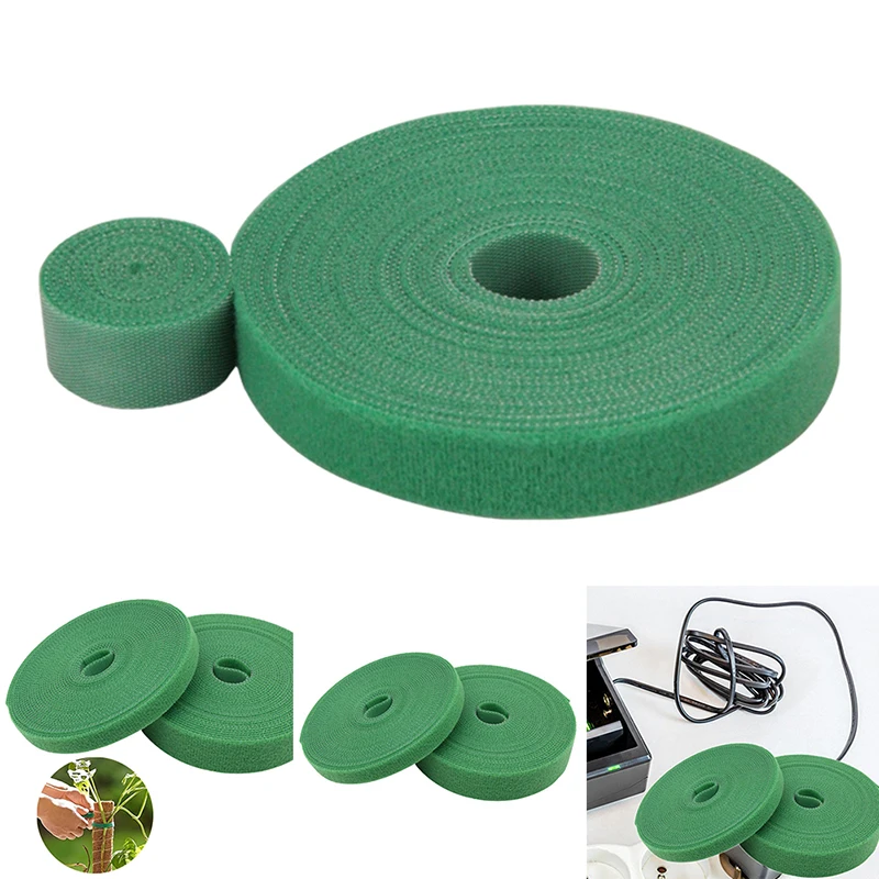 3 Rolls Green Garden Twine Plant Ties Nylon Garden Hook Loop Bamboo Cane Wrap Support Garden Accessories