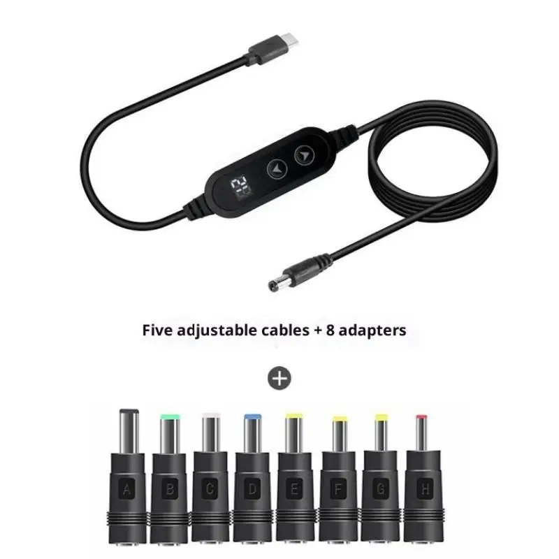Type C To DC Fast Charging 5V-12V Boost Converter Cable Adapter For Wireless Router TV Box Durable Cord-F(x)