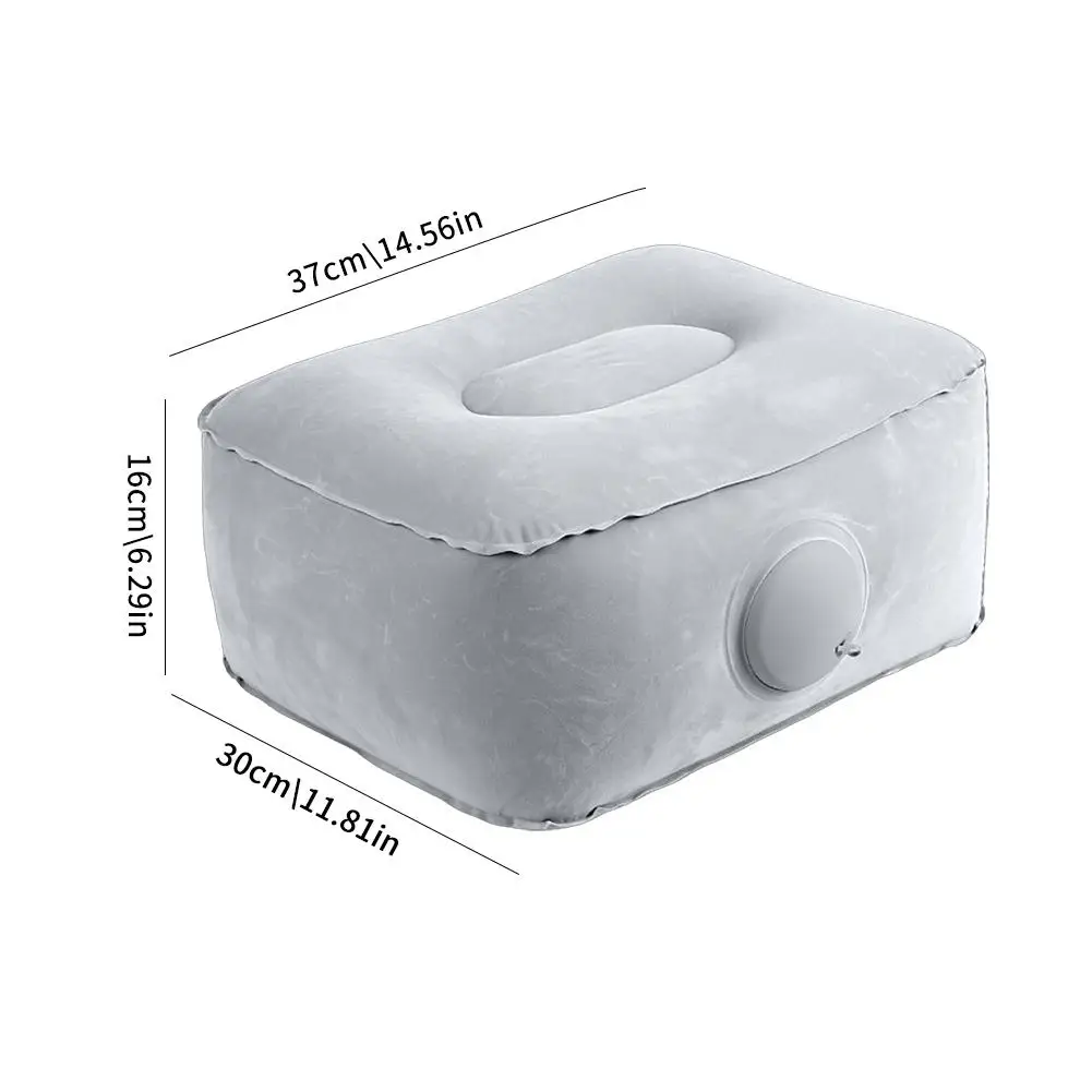 1/2pcs Inflatable Travel Foot Rest Pillow Adjustable Height Airplane Footrest Under Seat Leg Rest for Office Car Train Home image 6