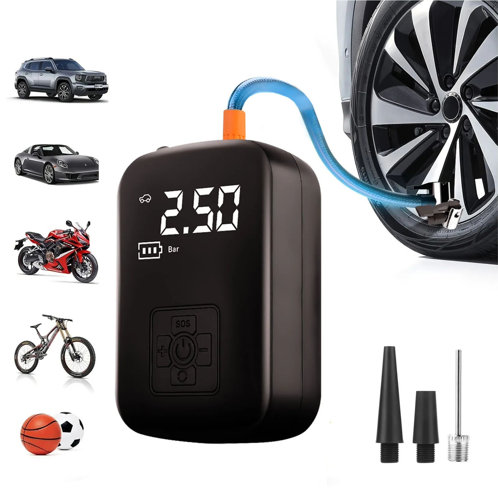 

Wireless Car Air Pump Portable Air Compressor Electric Fast Air Pump Accurate Pressure Air Pump For Car Motorcycles Bicycle Ball
