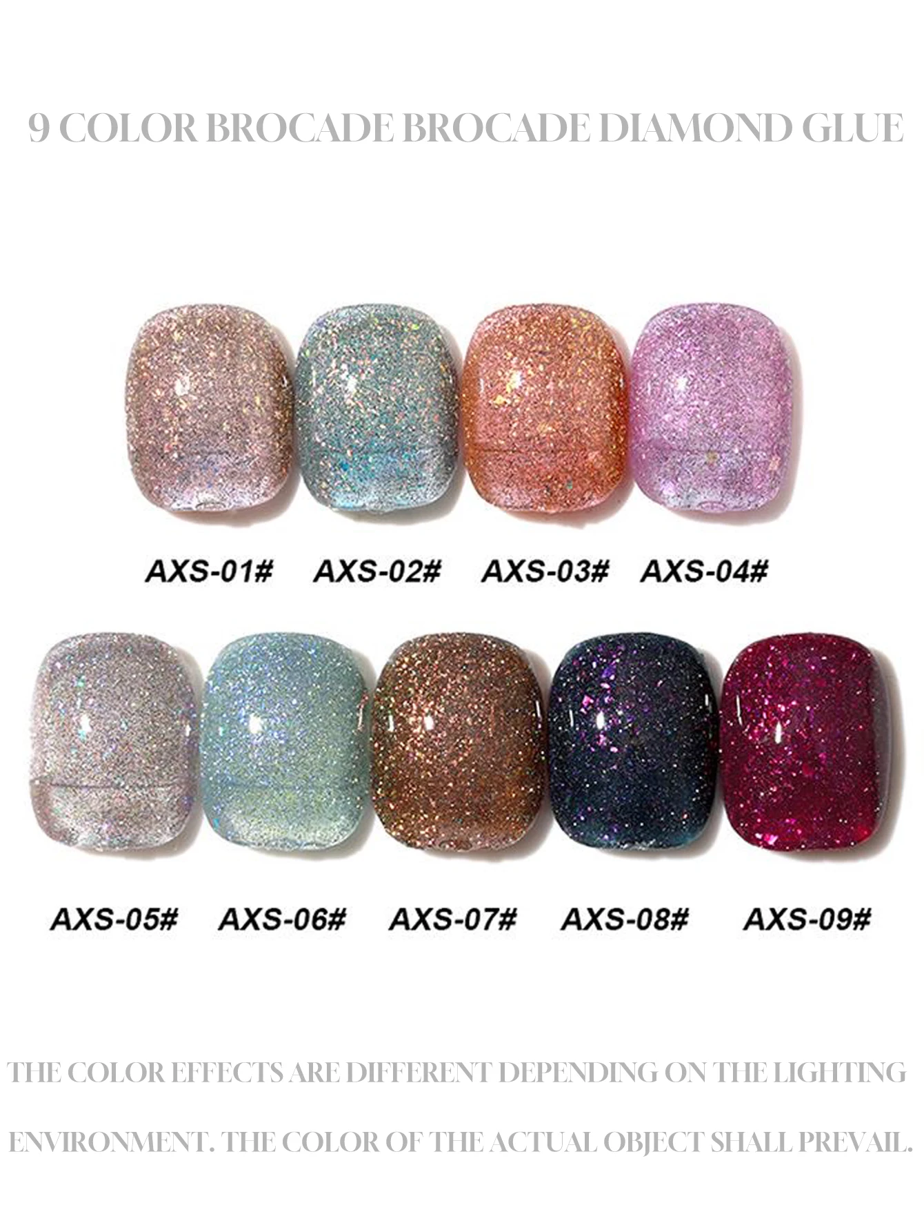 1-9개 15ml 가을 및 겨울 네일 브로케이드 다이아몬드 젤 네일 폴리시 UV LED 경화 휴일 여성 선물 네일 아트 일상 용품