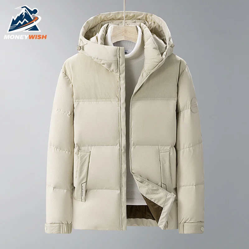 MONEYWISH الرجال أسفل سترة 2025 العصرية تنوعا زائد القطن سميكة الباردة برهان الدافئة معطف مقنع في الهواء الطلق سترة شتوية عادية #3