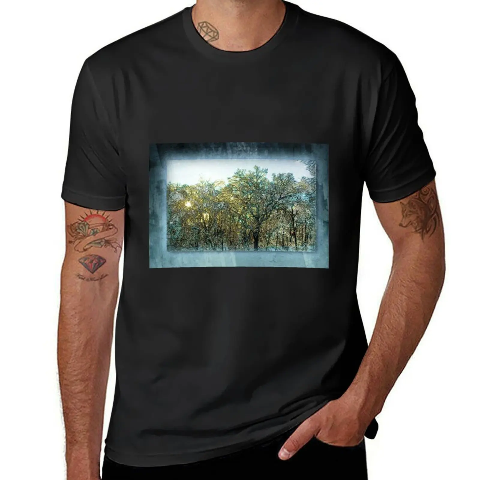 Winter Dawn Treetops T-Shirt hippie clothes summer clothes tops Men's t-shirt