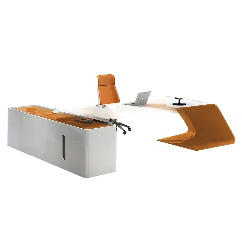 Desk Office Glass M…