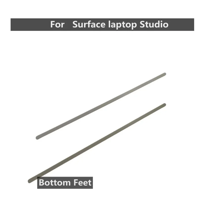 2PCS For Microsoft Laptop Studio Back Cover Non-Slip Strip 14.4-Inch Bottom Rubber Strip Model 1964 Silver Black Foot Pads