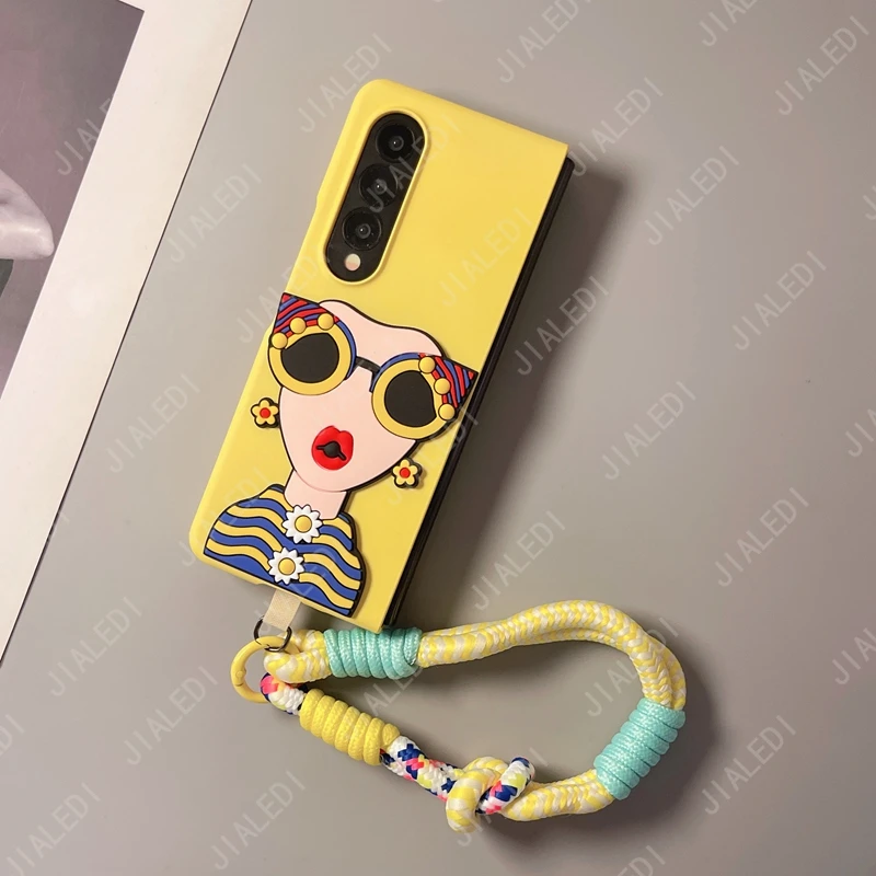 Personality Girl Bracelet Phone case For Samsung Galaxy Z Fold 3 4 5 6 7 fold6 zfold7 Cover