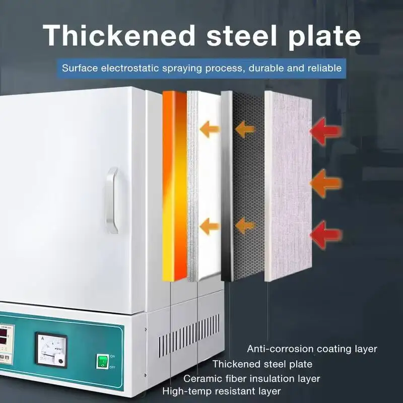 New Intelligent Lab Muffle Furnace High Temperature Control 1000C 1200C