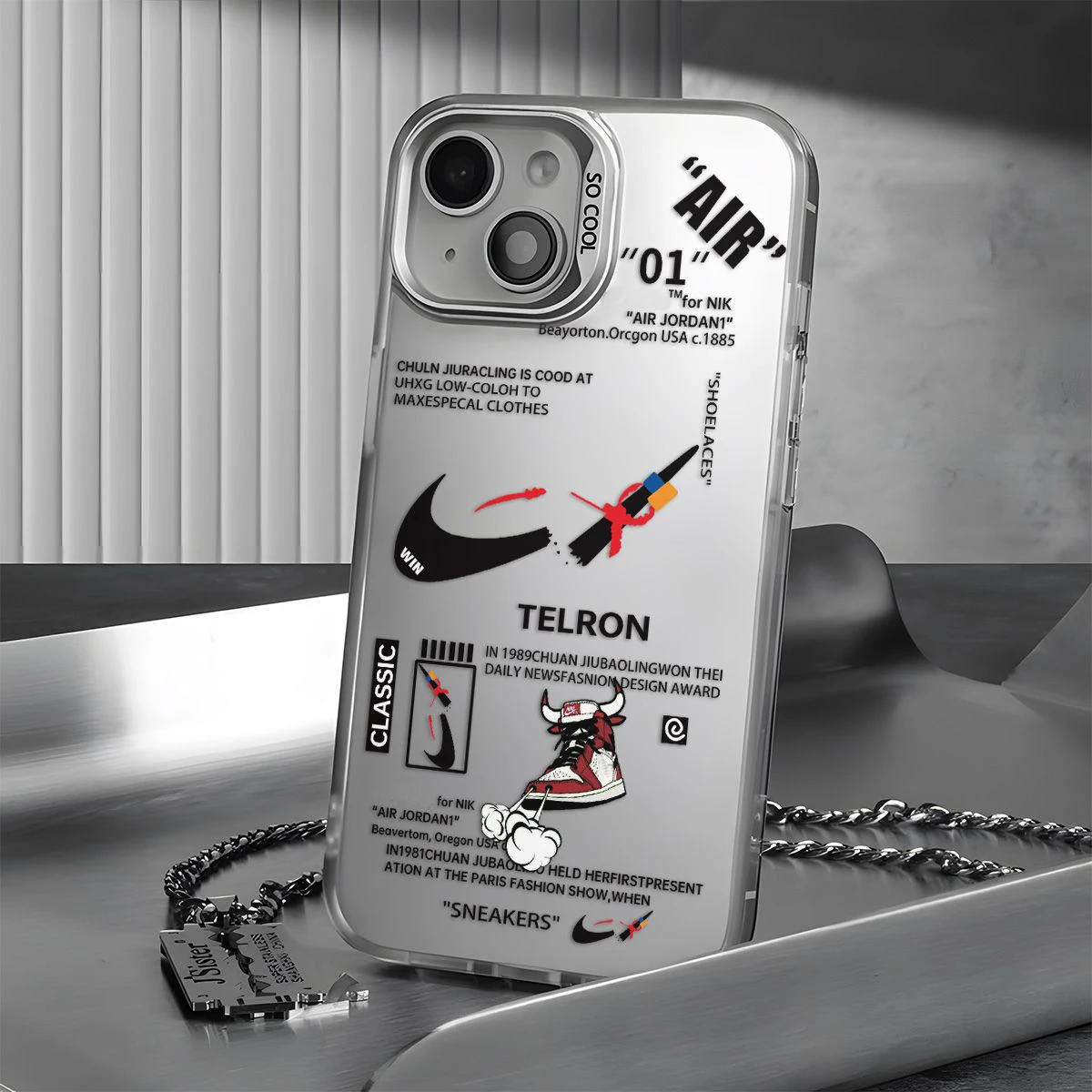 Trend Street Sneakers Label Phone Case For iPhone 16 15 14 13 12 11 Pro Max X XR XSMAX 8 7 Plus Candy Shockproof Back Cover