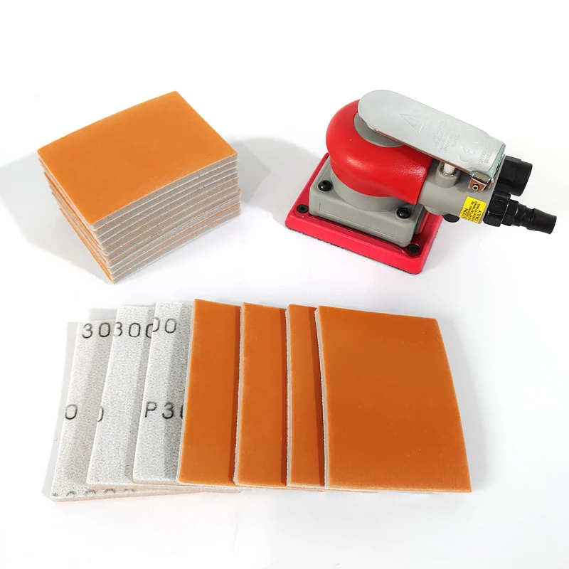 75*100mm quadrato spugna abrasiva a secco blocco di carta vetrata vernice per auto lucidatura lucidatura bellezza Back floccaggio 2000 grana