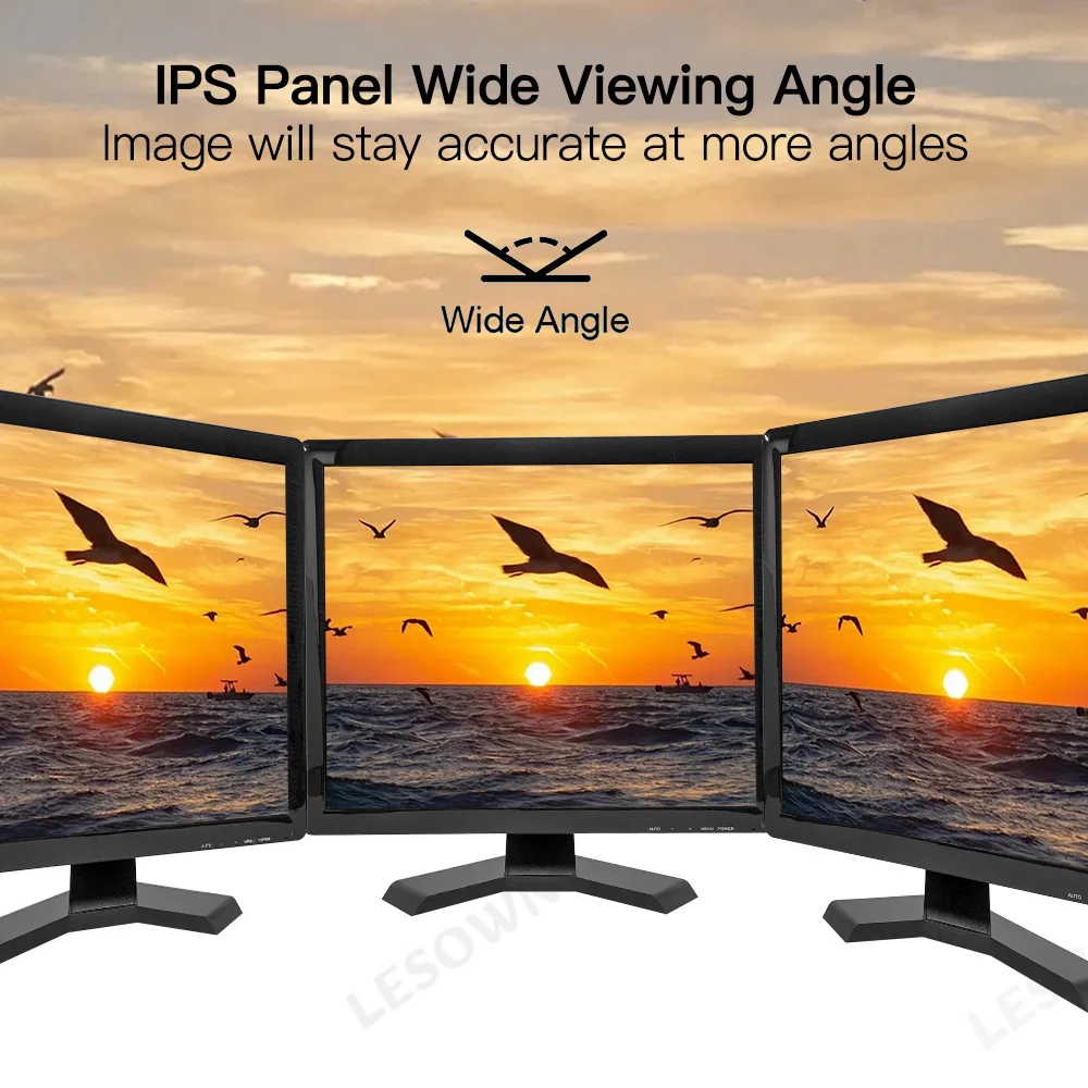 LESOWN Touch IPS Screen 19 Inch LCD 1280x1024 Resolution with VGA HDMI AV BNC USB Computer Extended Screen for Retail Restaurant