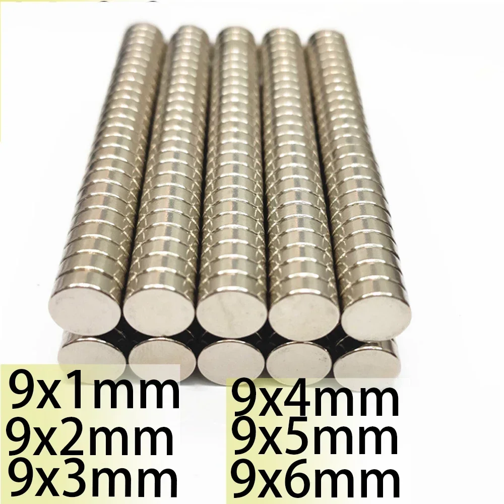 

n35 9x1 9x2 9x3 9x4 9x5 9x6 strong disc thin super strong neodymium 9*1 magnets round neodymium NdFeB search magnet fridge