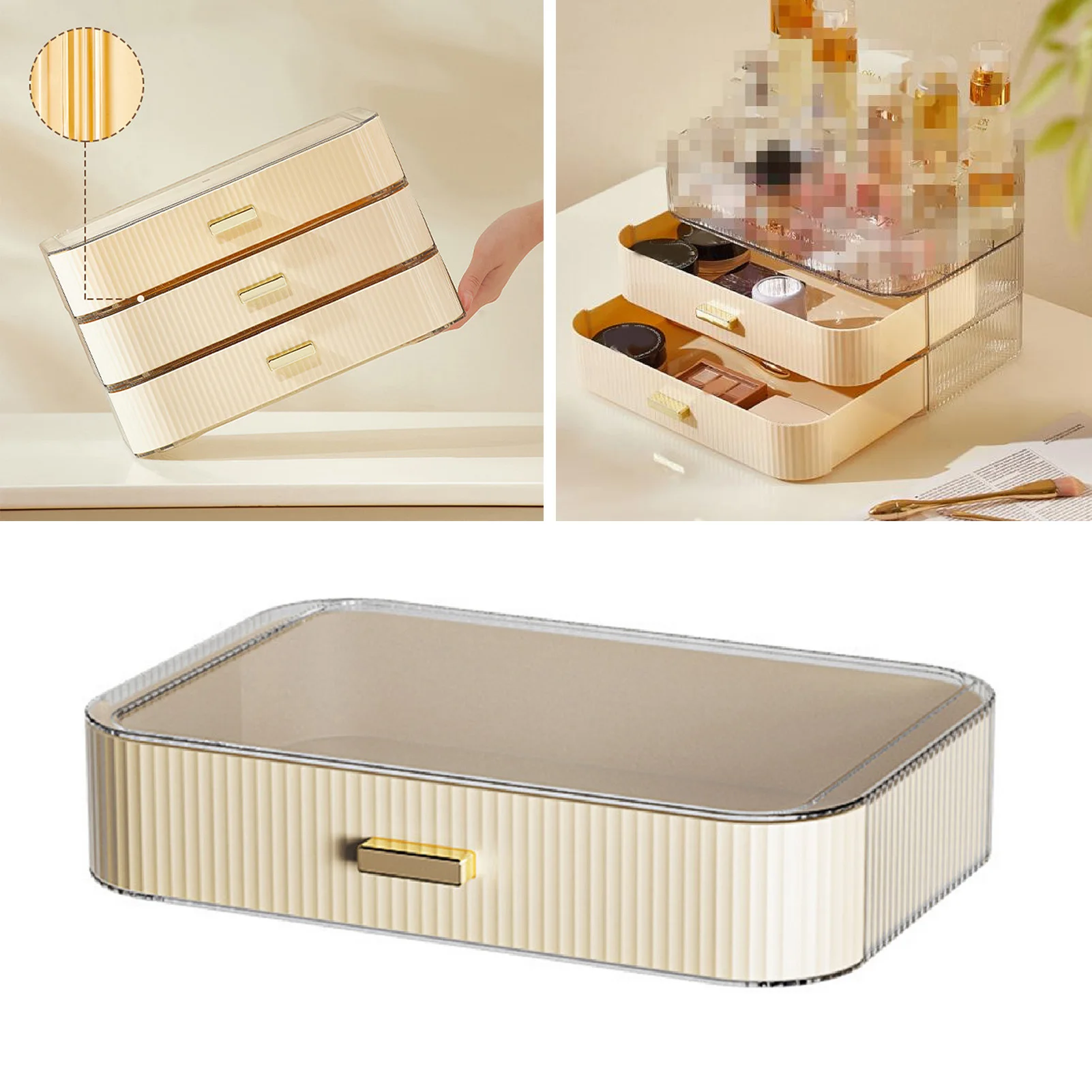 Skin Care Organizer, Large Capacity Acrylic Cosmetic Storage Organizer, Elegant Makeup Organizer Ideal for Present