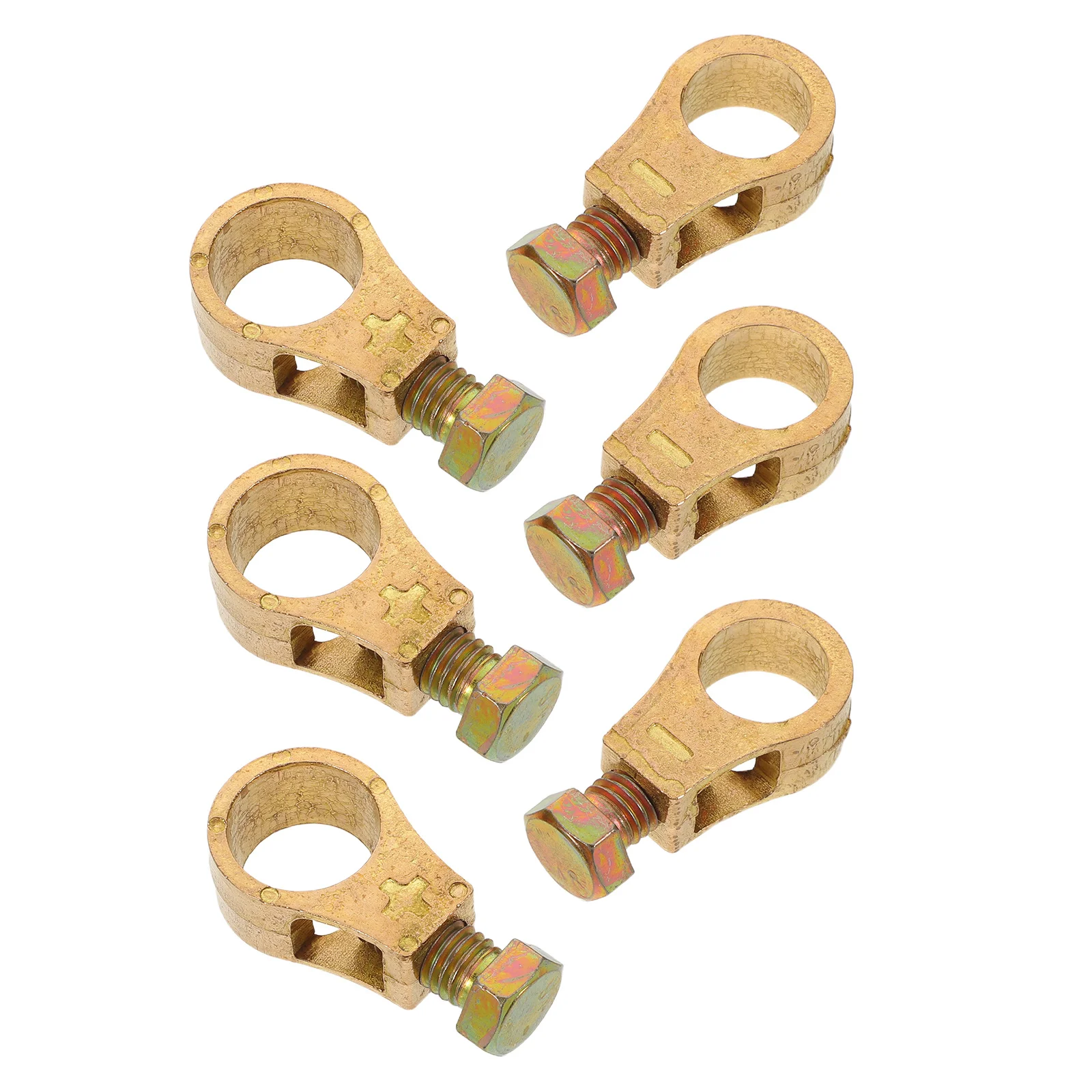 

6pcs Pure Copper Car Clips Top Post Terminal Clamps For Automotive Truck Rv Marine Boat Heavy Duty
