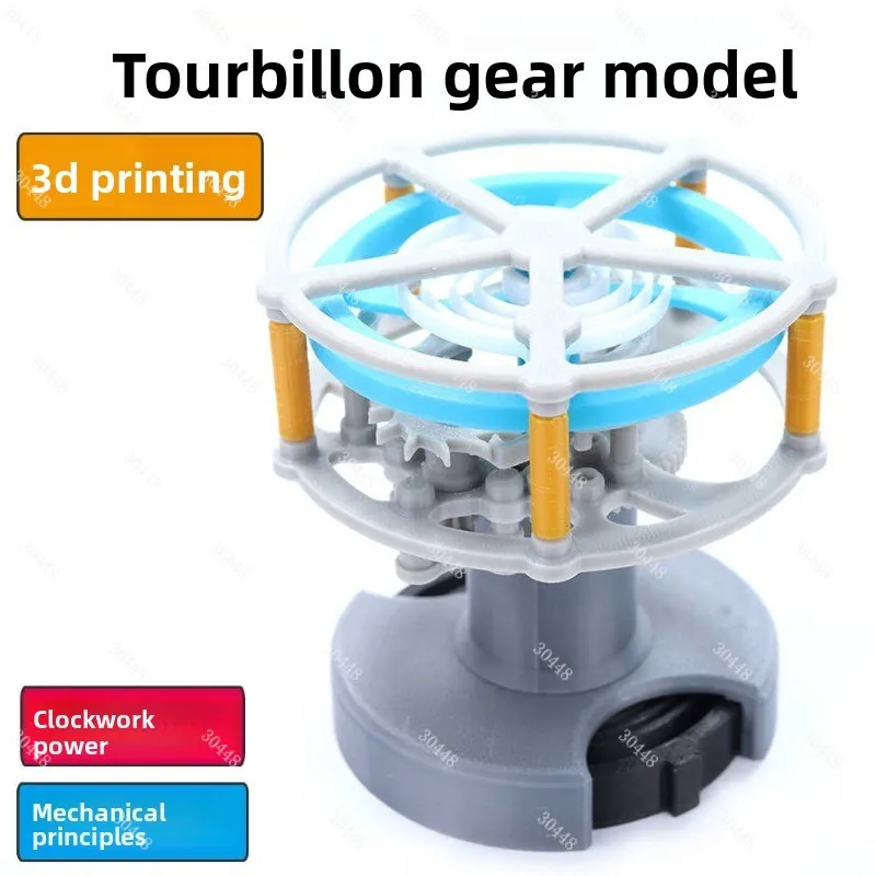 Tourbillon Model Mechanical Clock Internal Structure 3d Printed Educational Equipment for Young People's Science and Technology