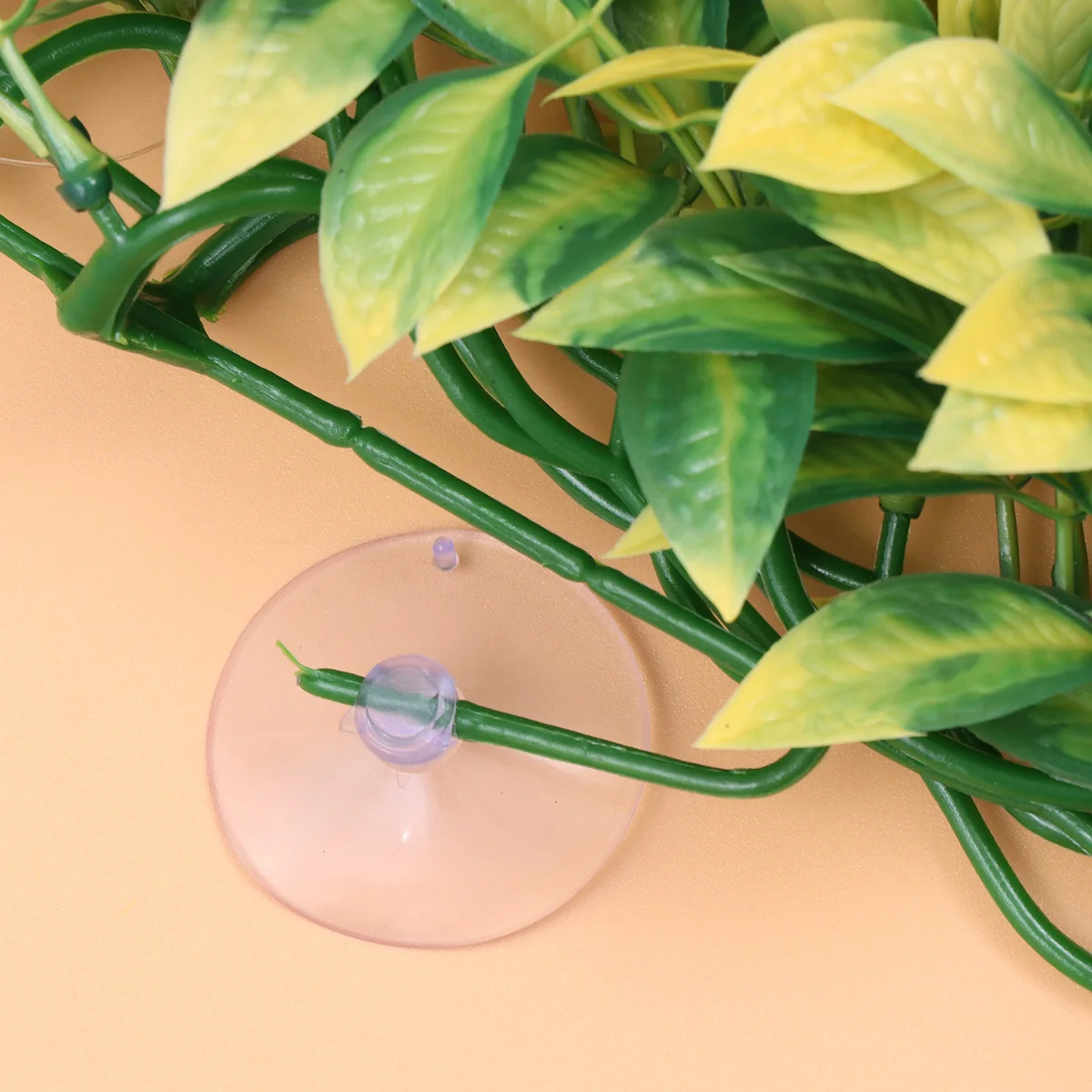 

Suction Cup Green Diy Hanging Creeper Vine For Pet Nest Cage Suction Cup Fake Leaf Plastic Vine Home Wedding Decor