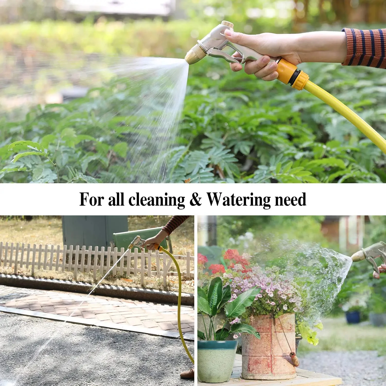 High Pressure metal Garden Water Spray Gardening Sprayer Water Hose Jet Household Lawn Car Washing Guns Yard Watering Sprinkle