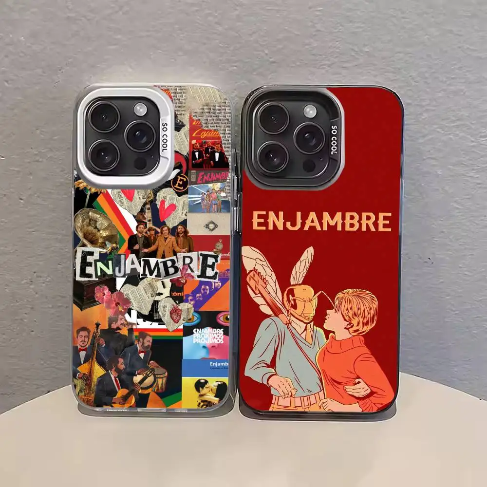 Funda para Teléfono TV ENJAMBRE Daltonico para iPhone 17, 16, 15, 14, 13, 12, 11, Pro Max, Plus, Color Plateado Caramelo