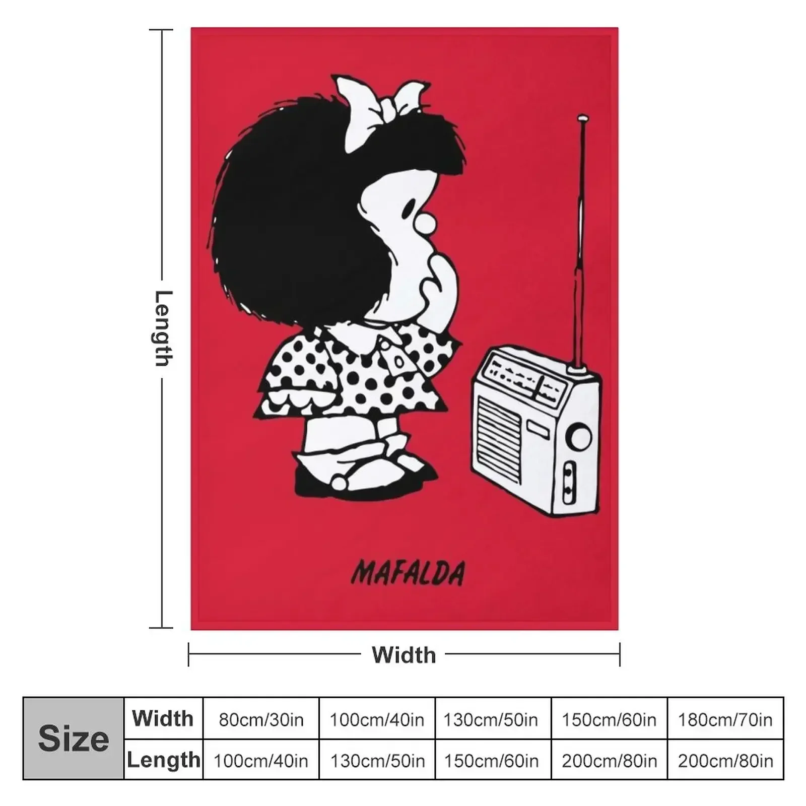 New mafalda Throw Blanket couch cozy soft plush fuzzy picnic outdoor blanket