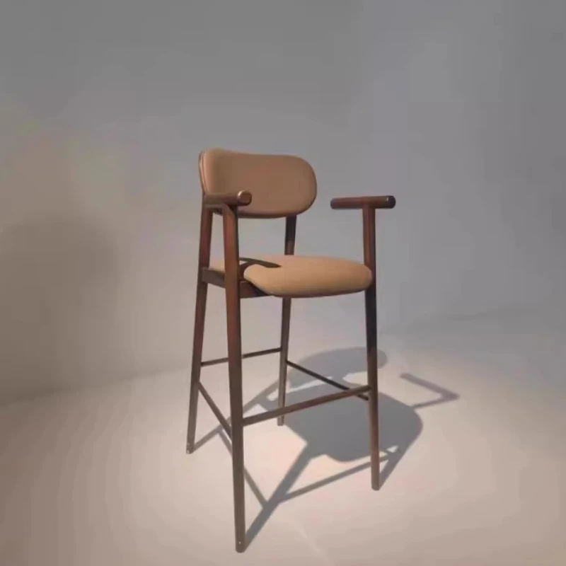 

Balcony Outdoor Bar Stools Luxury With Back Designer Accent Arm Barstools Ergonomic Comfortable Taburete Alto Home Furniture