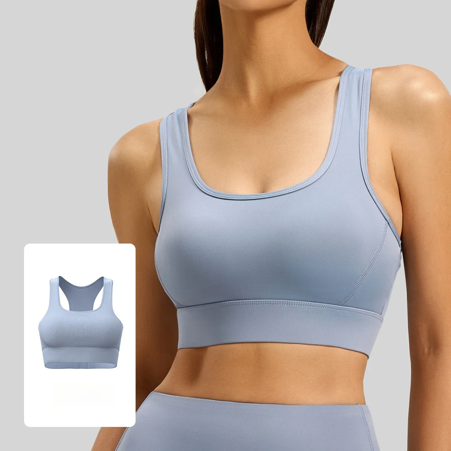 2026 New Quick Dry High Impact Women Yoga Bra Racerback Button Up Gym Vest Breathable Shockproof Fitness Sports Top