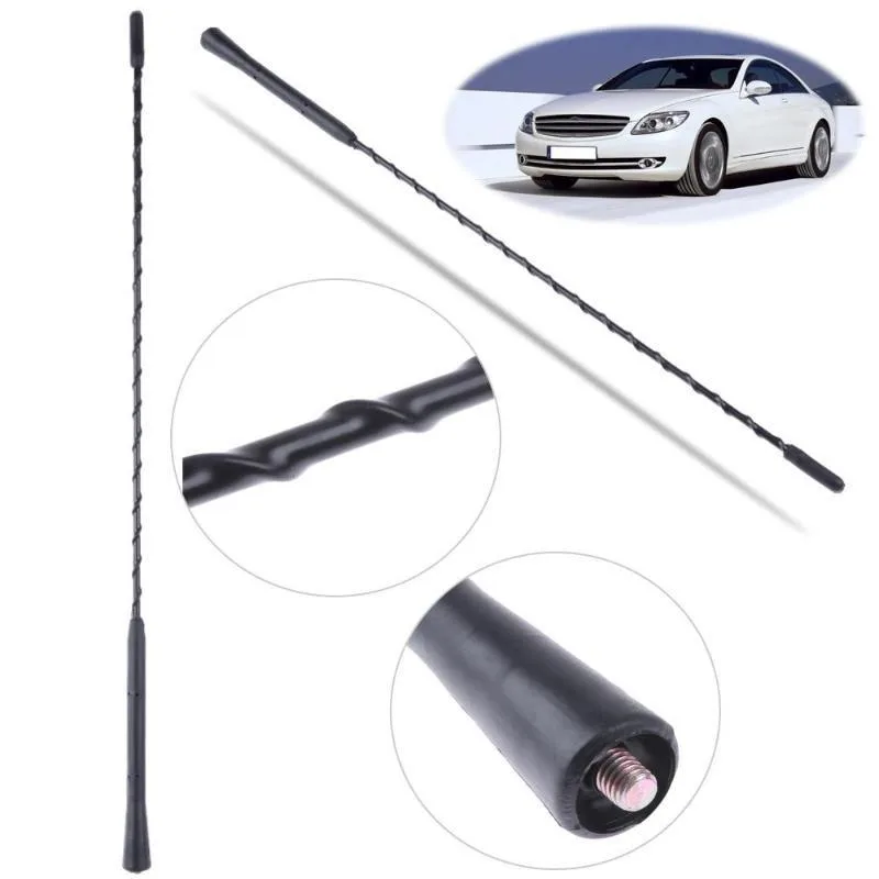 Universal 12V Anti-Noise Car Roof Mast AM/FM Whip Aerial Antenna with Base for Enhanced Radio Reception