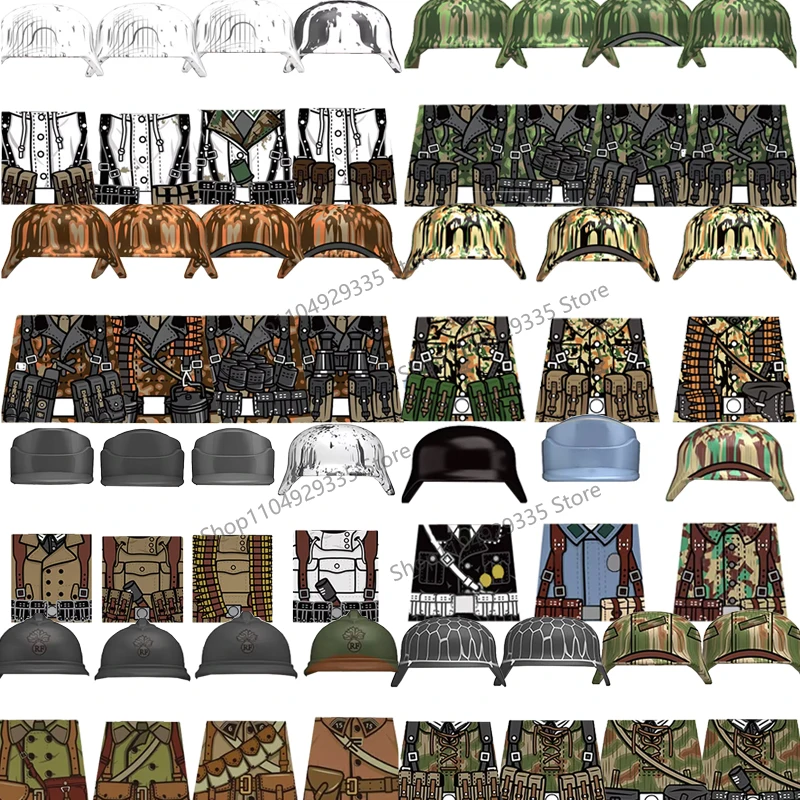 Military Army Soldiers Figures Building Blocks Britain US Soviet Union Legion Infantry Officer Guns Helme DIY Bricks Toys Boys