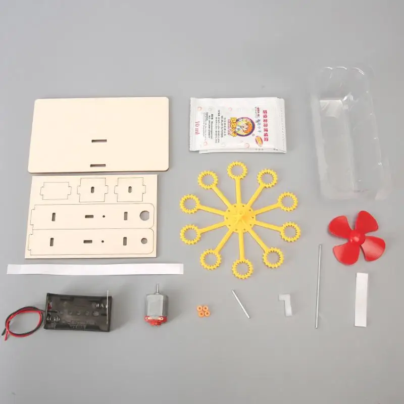 1Set kinder DIY Handgefertigte Montage Modelle Puzzle Spielzeug Pädagogisches Blase Maschine Spielzeug Kinder Geschenke (Muss Selbst Montieren)