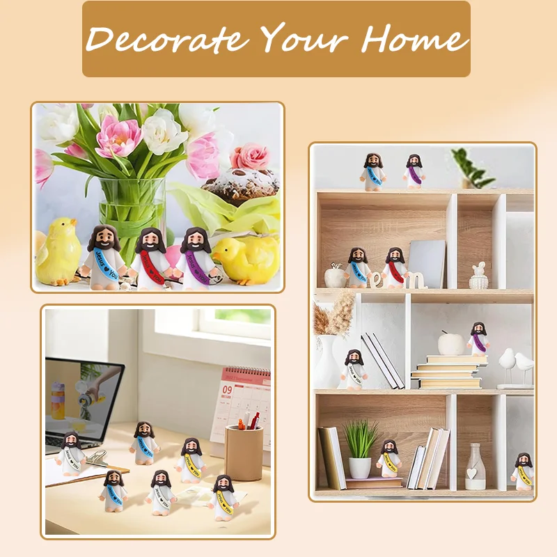 100-300PCS Jesus Love You Figures Baby Jesus Figurines in Bulk Little Jesus Figures for Hide and Seek Baptism Gifts Easter Egg image 4