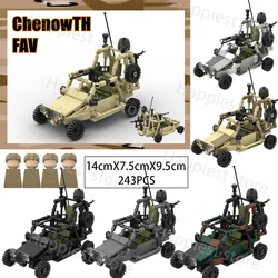 MOC WW2 Military FAV Assault Vehicle US Army Building Block US Special Forces Figures Persian Gulf War Weapon Guns Kids Toys