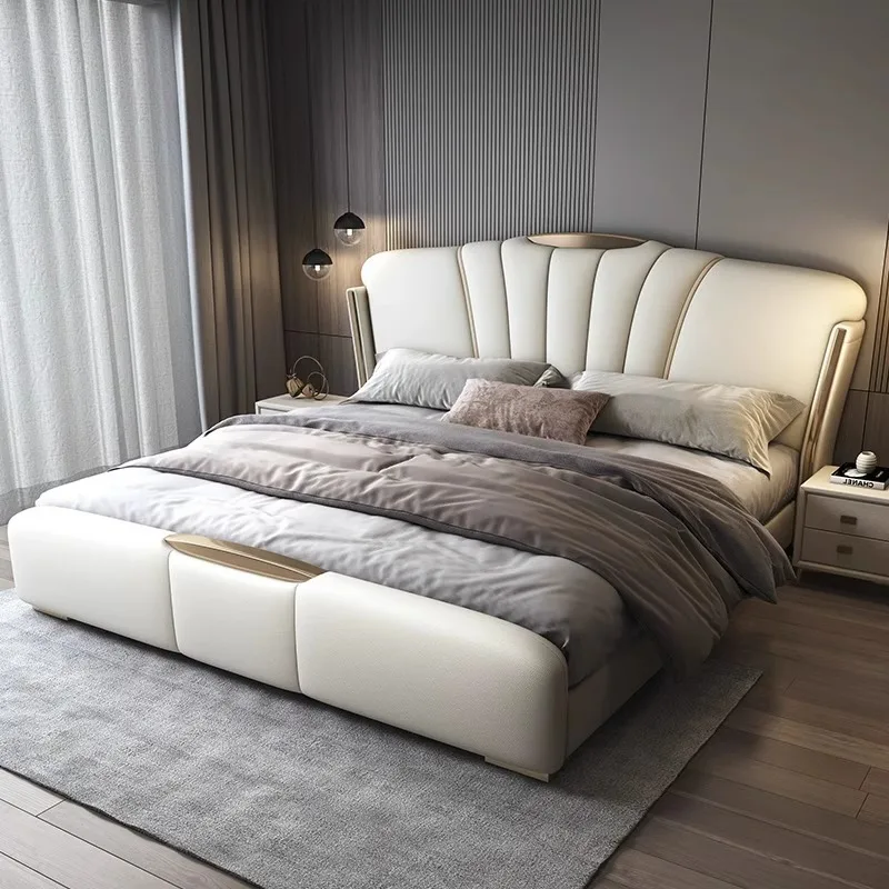 Modern Luxury  Bedroom Furniture Soft Up-holstered Beds king Bed Double Bed Frame Set 180x200 Girls Princess Classic Design