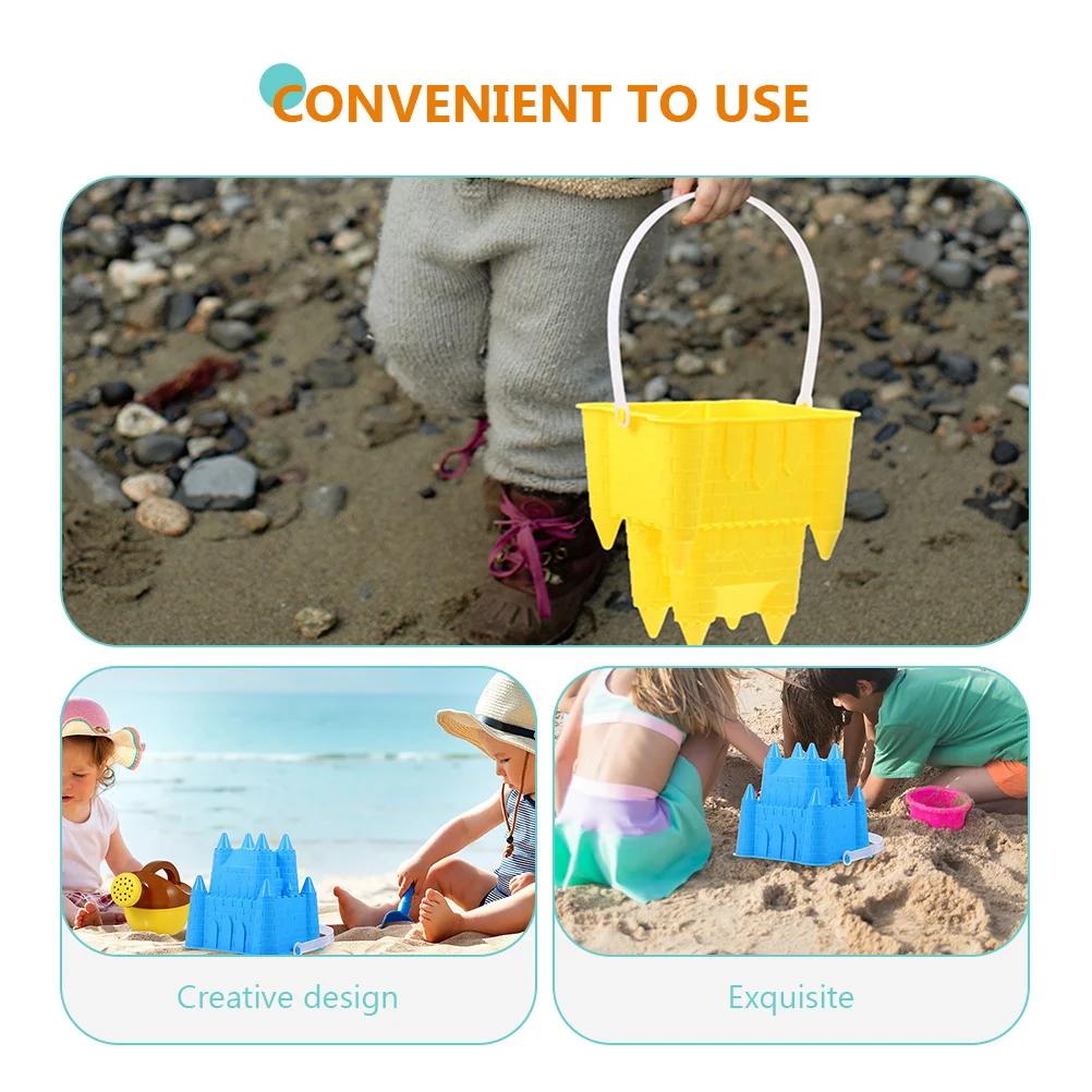 

6Pcs Durable Plastic Buckets Kids Beach Sand Holders Garden Tool Storage Multi-Function Outdoor Play Set Plastic Buckets