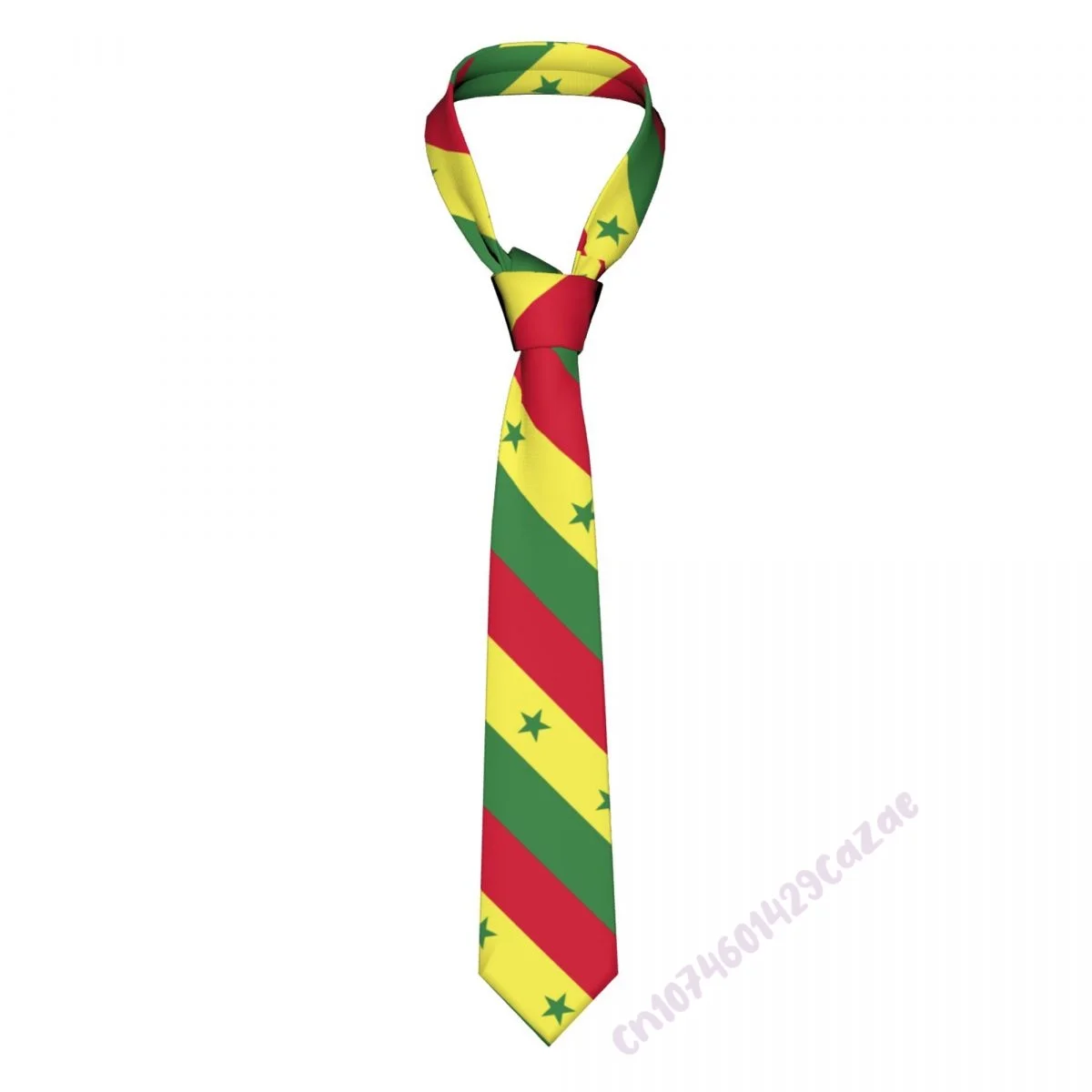 Senegal Flag Neck Ties For Men Women Casual Plaid Tie Suits Slim Wedding Party Necktie Gravatas For Gift Proud