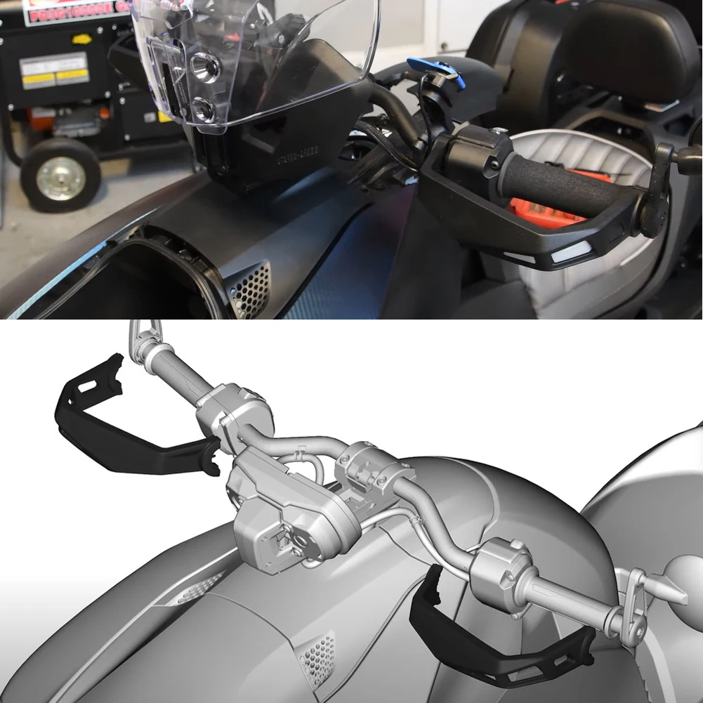 

Hand Guards Motorcycle Handguards Aluminum Hand Guard Kit Accessories Compatible with Ryker 600 900 SportRally All Models