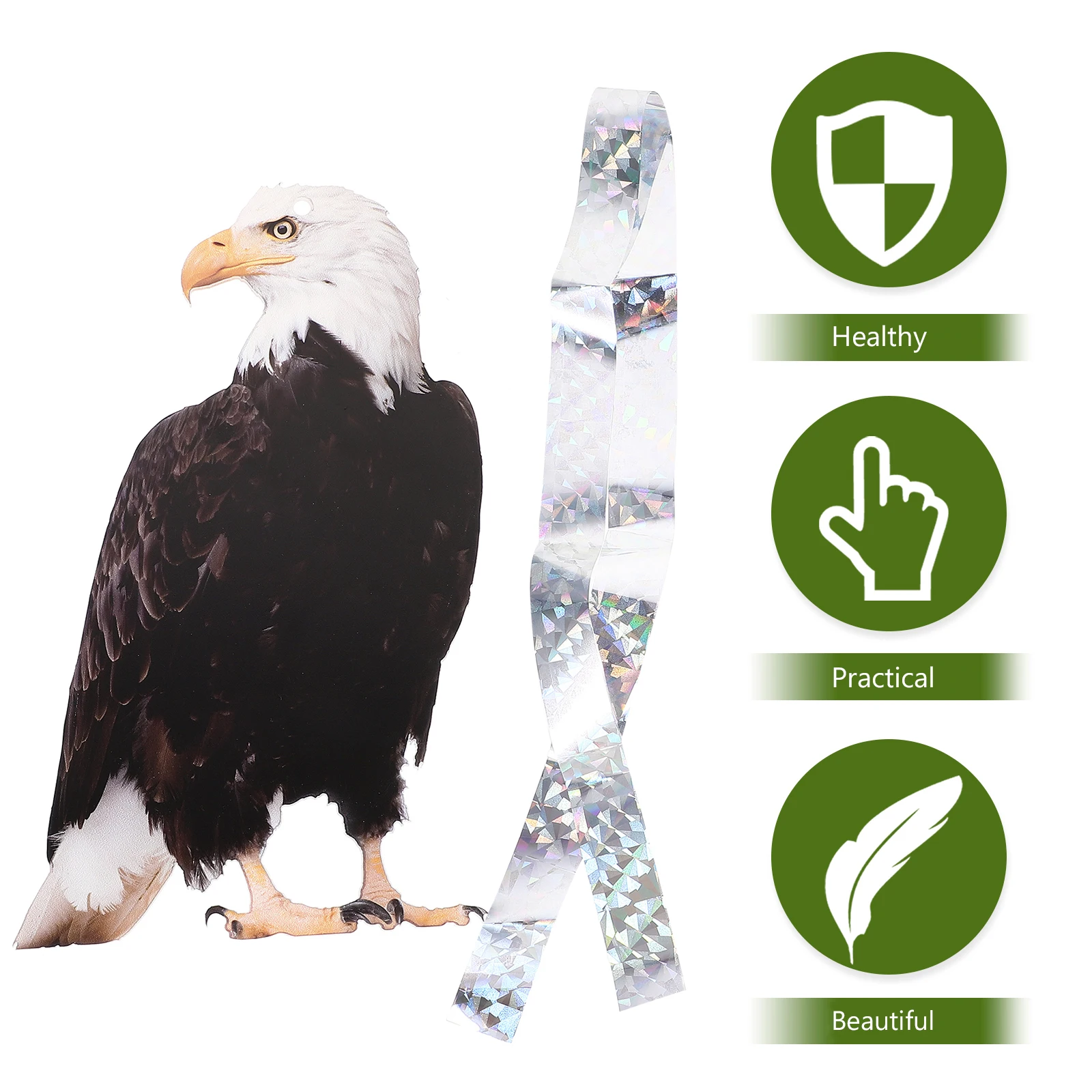 

2Sets Garden Hanging Eagle Bird Deterrent Ornament Rotating Yard Outdoor Decorative Wind-Activated Visual Craft