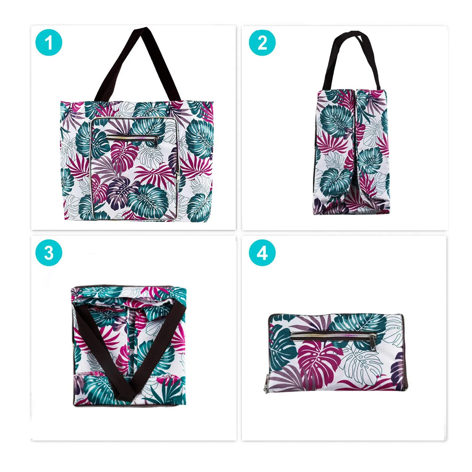 Borsa Tote impermeabile grande pieghevole 2In1 con cerniera per spiaggia, viaggio, palestra e nuoto borsa a tracolla per Shopping moda donna