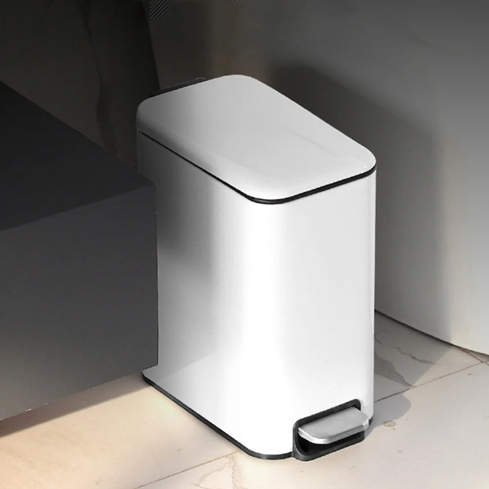 

Stainless Steel Foot Pedal Trash Can Compact Size For Home Office Hotel Use Rubbish Bin Household Garbage Bucket Toilet