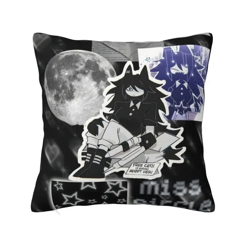 Custom Cartoon Miss Circle Anime Pillow Case Home Decoration Modern Cushion Cover Velvet Pillowcase