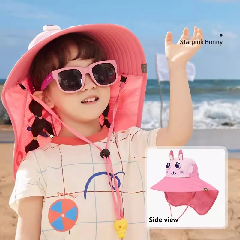 Lemonkid Wide Brim Children Sun Hat Kids Bucket Cap Summer Beach Girls Travel Outdoor New Fashion Cute Casual Sun Hats