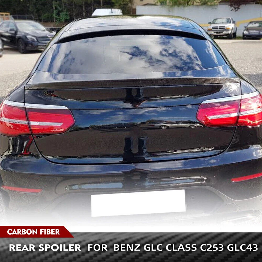 

Real Carbon Fiber Rear Roof Spoiler Wing For Mercedes Benz GLC Class C253 GLC43 Car Rear Trunk Racing Spoiler Wing Highkick Lip