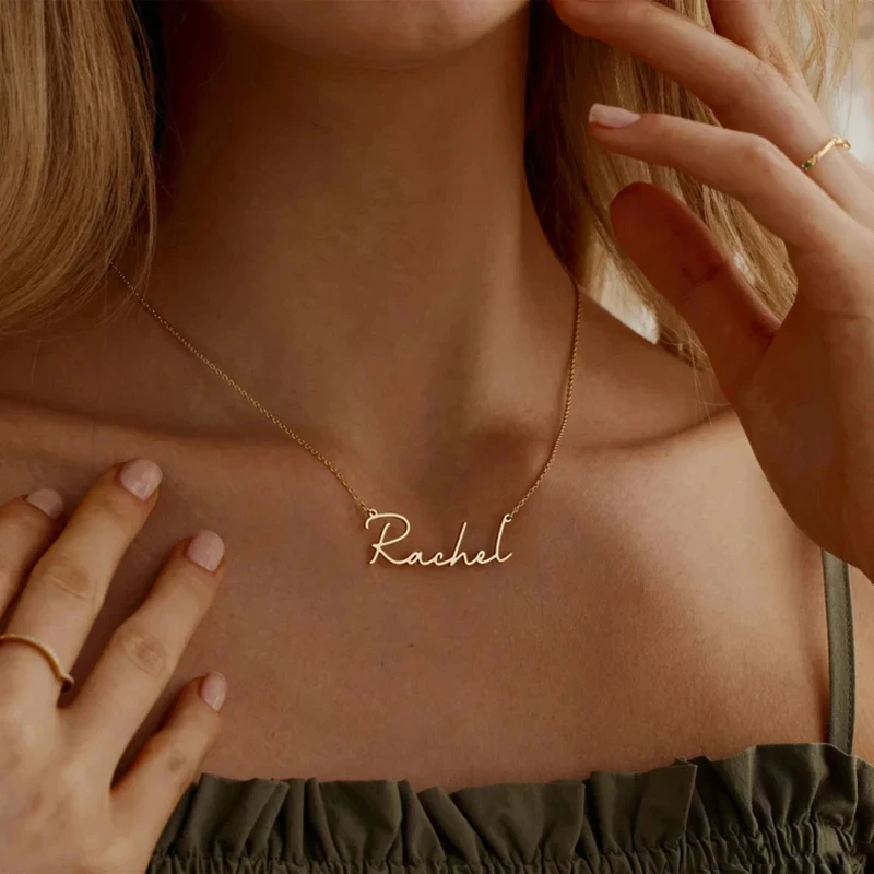 

Customized Women's Simple Charming Name Butterfly Necklace Stainless Steel Personalized English Letter Design Jewelry Gifts