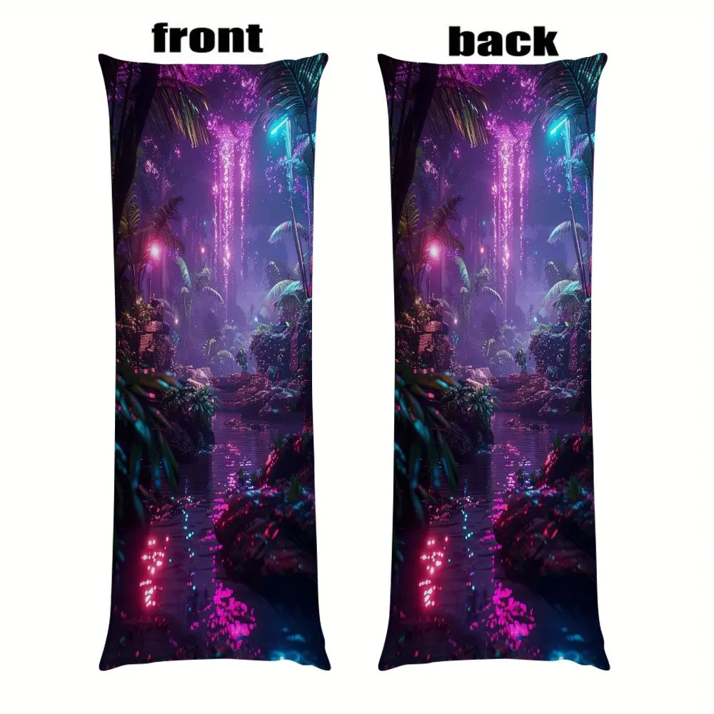 1 Extra Long Body Pillow 50.8x137.16 cm - Zipper Closure & Machine Washable - Suitable for Side/Back/Stomach Sleepers - Modern B