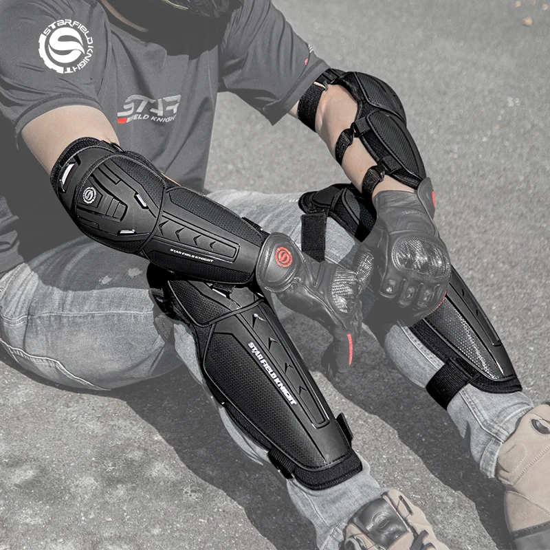 

Комплект защитных налокотников для езды на мотоцикле Star Field Knight, комплект из 4 предметов, противоударное износостойкое снаряжение для езды на велосипеде