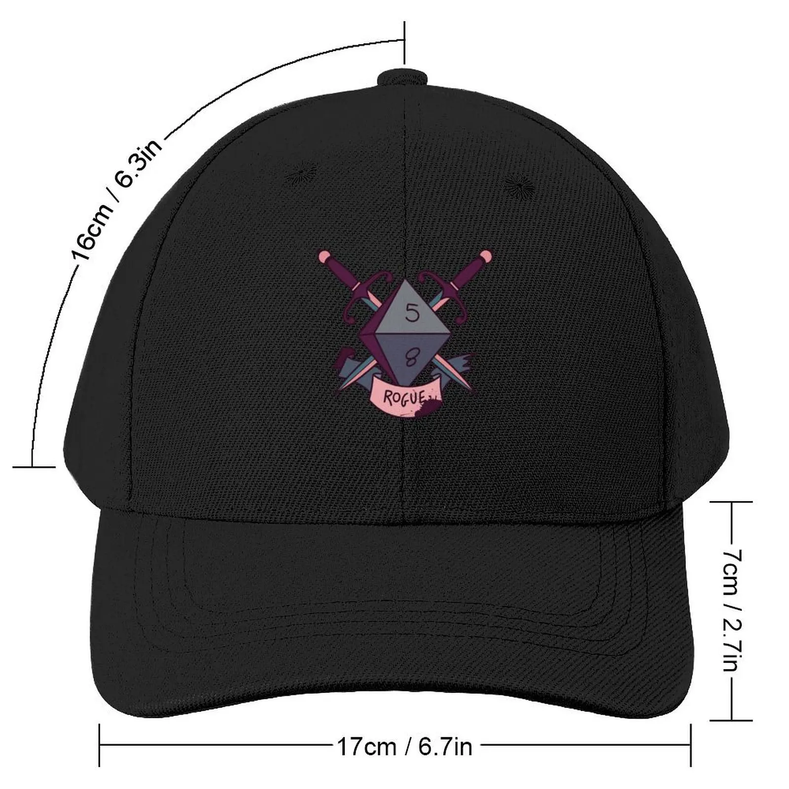 Rogue D&D dice Baseball Cap |-F-| New Hat Thermal Visor tea Hat Women's Men's