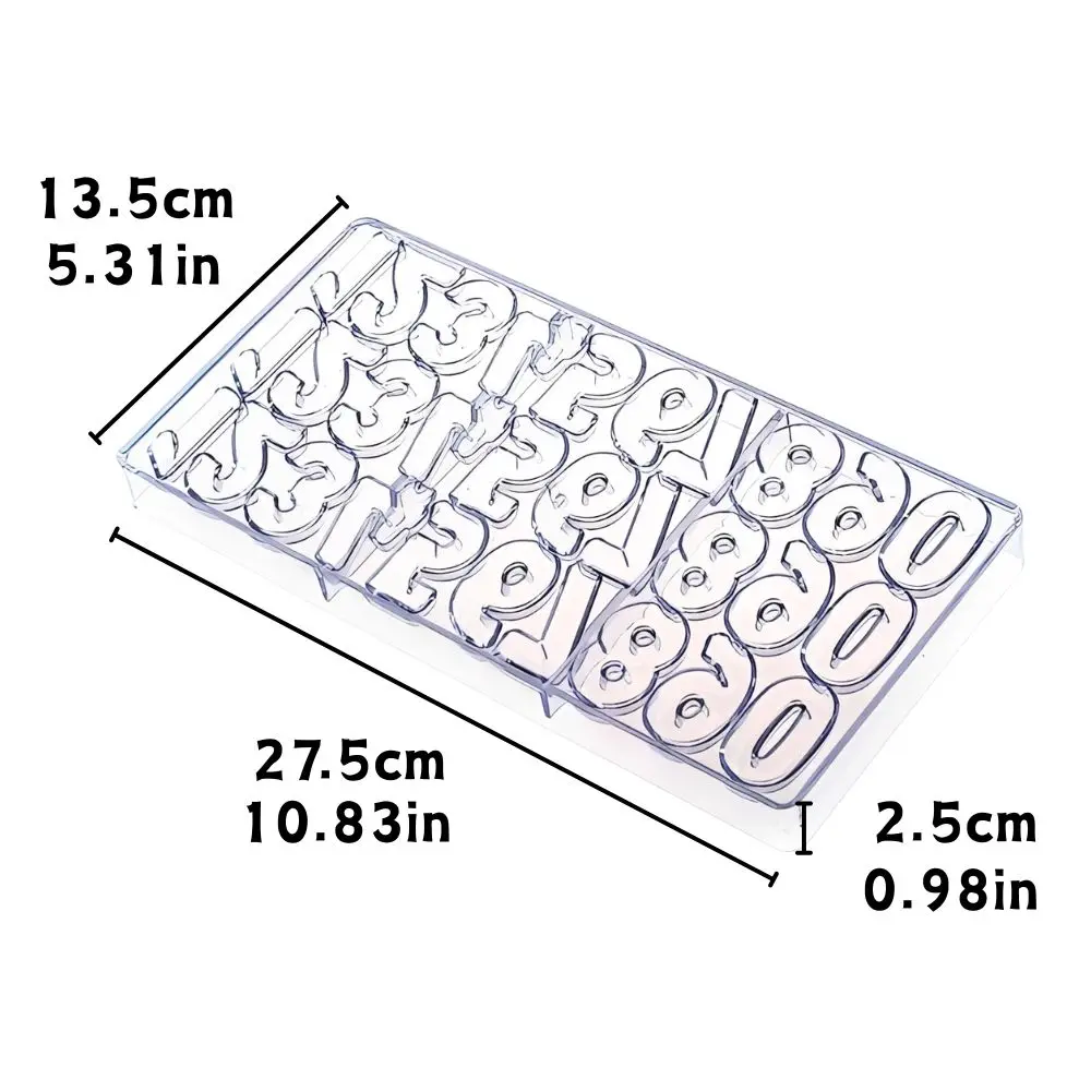 1pc Capital Letters & Numbers Chocolate mold Party Cake Candy Desserts Ice Cubes Soap Making Kitchen Baking Tools YMY
