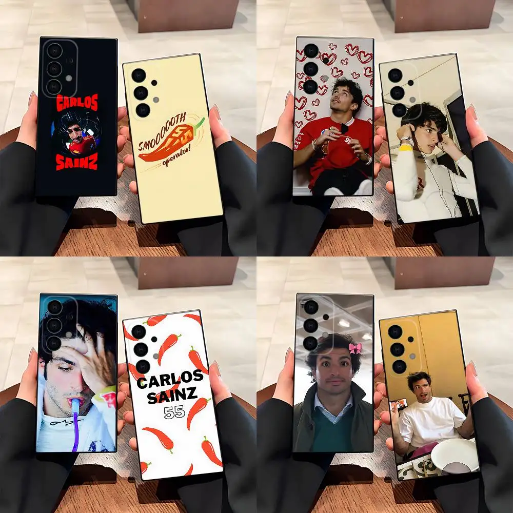 

Smooth C-Carlos sainz 55 Phone Case For Samsung S25,S24,S21,S22,S23,S30,Ultra,S20,Plus,Fe,Lite,5G Black Cover