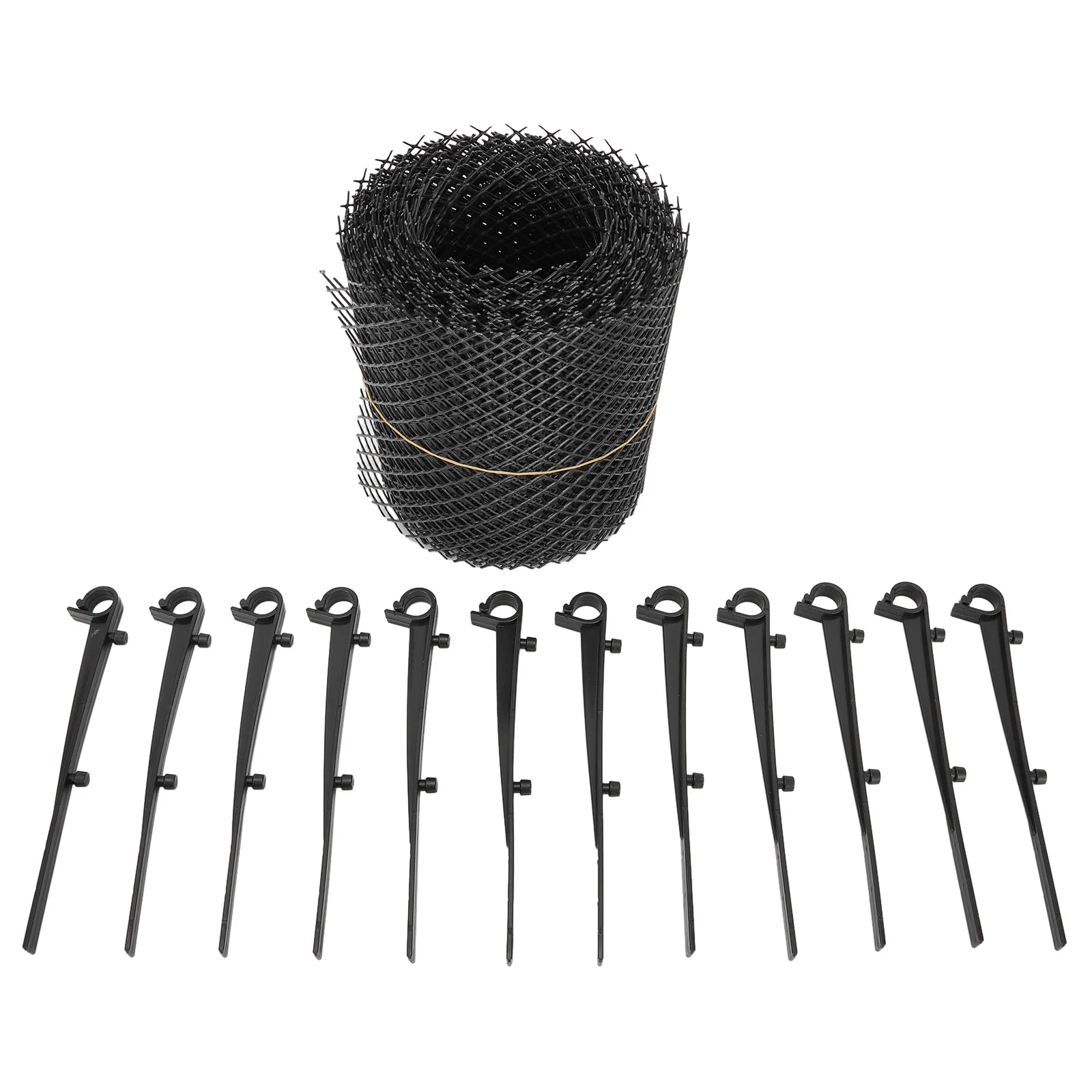 15cmx 6m Mesh Gutter Guard Leaf Protection Mat Guttering Block Leaves Prevent Clogging Garden With Fixing Pin 15cmx