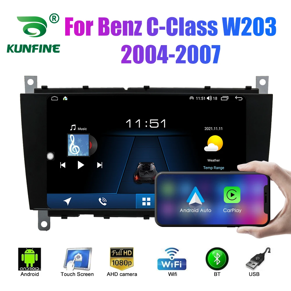 

Автомагнитола 2 Din на Android для автомобиля C-Class W203 2004-2007, Автомобильная Мультимедийная стереосистема, видео, DVD-плеер, GPS-навигация, Carplay